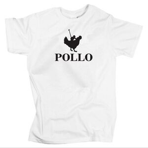 (Prank gift) Funny Polo shirt “Pollo" shirt with the jockey riding a chicken 😂